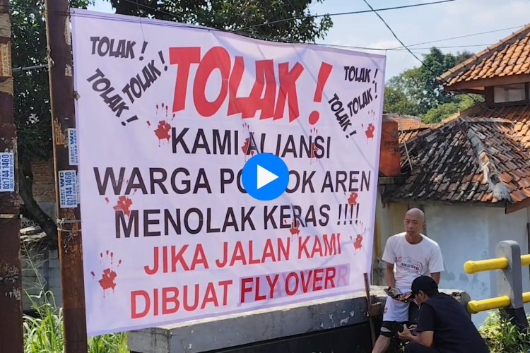 Warga Pondok Aren Demo Tolak Pembangunan Fly Over PT JRP