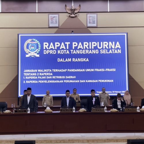 DPRD Tangsel Gelar Rapat Paripurna, Raperda Pajak Retribusi Jadi Salah Satu Pembahasan