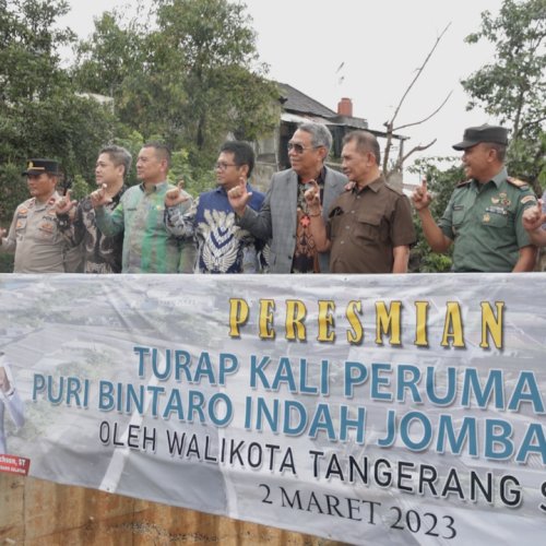 Rampung Dibangun, Turap Kali Puri Bintaro Indah Diresmikan Wali Kota Benyamin