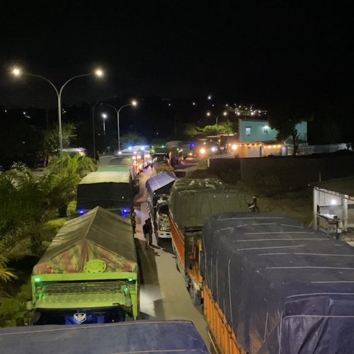 JLS Menuju Pelabuhan Ciwandan Macet, Ratusan Truk Antre Berjam-jam