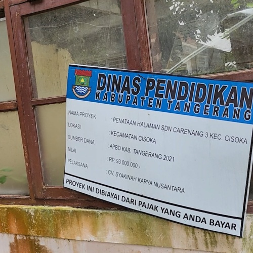 Dindik Kabupaten Tangerang Anggarkan Rp200 Juta untuk Perbaikan Gedung SDN Carenang lll