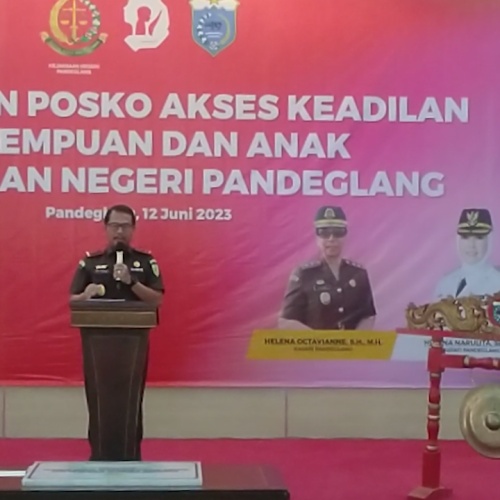 Resmikan Posko Akses Keadilan Perempuan dan Anak di Pandeglang, Ini Pesan Kajati Banten