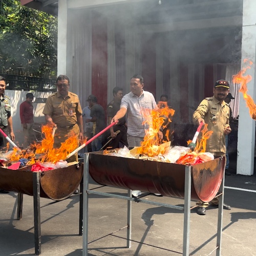 Kejari Tigaraksa Musnahkan Barang Rampasan Negara, Didominasi Perkara Pidana Narkotika