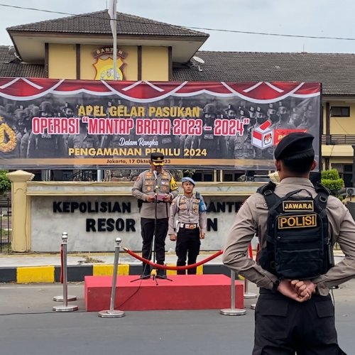 Polres Cilegon Gelar Apel Operasi Mantap Brata 2023-2024, 558 Pasukan Disiapkan