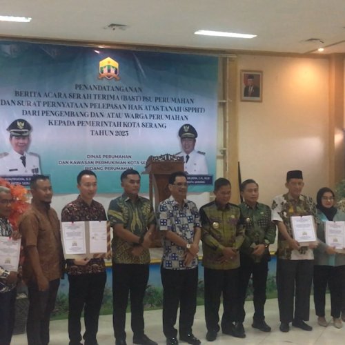 Total Sudah 96 PSU yang Sudah Diserahkan Pengembang ke Pemerintah Kota Serang