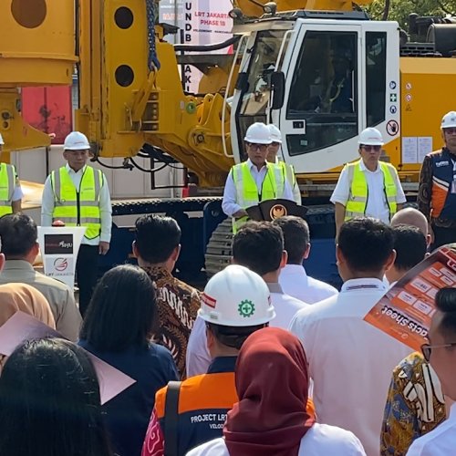 Sah! Menhub RI dan Pj Gubernur DKI Lakukan Groundbreaking Proyek LRT Fase 1B Velodorme-Manggarai