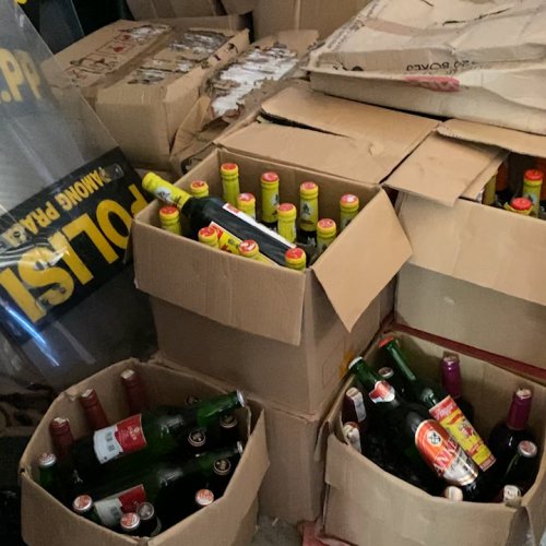 Puluhan Botol Miras Disita Satpol PP Lebak Menjelang Nataru