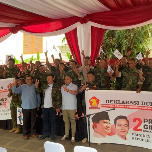 TKN Prabowo-Gibran Terima Deklarasi Dukungan Relawan Perlinmas Kabupaten Sukabumi