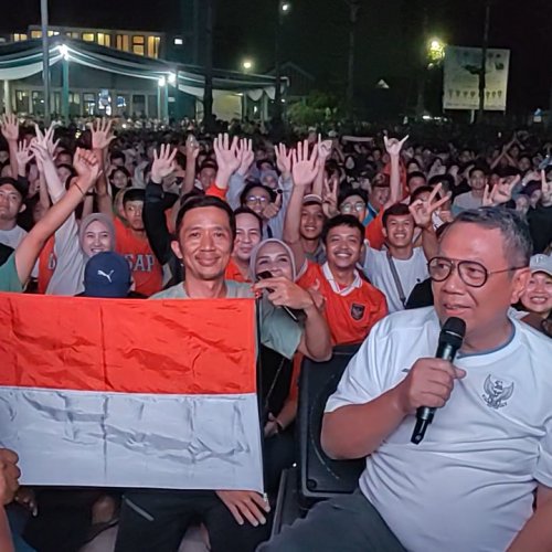 Membludak! Pemkot Tangsel Gelar Nonton Bareng Semi Final Piala Asia U-23