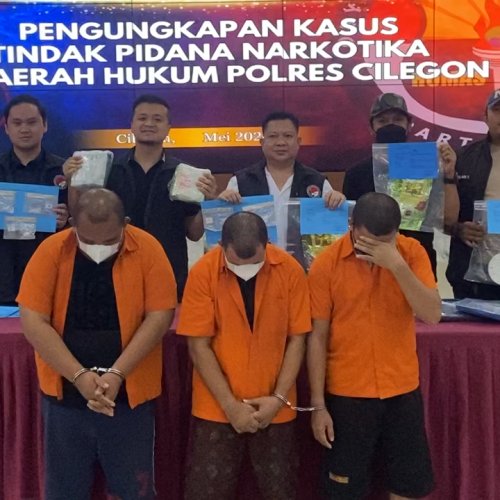 Polres Cilegon Bekuk Sindikat Narkoba, Tiga Tersangka Diamankan