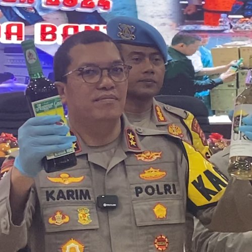 Polda Banten Sita 75 Ribu Botol Miras dari Warung dan Tempat Hiburan