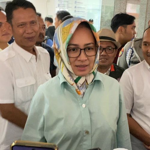 Airin-Ade Tampak Bugar dan Bahagia Usai Tes Kesehatan Agenda KPU