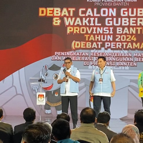 Debat Perdana Cagub dan Cawagub Banten, Paslon Andra-Dimyati: Semoga Masyarakat Dengar Visi dan Misi Kami