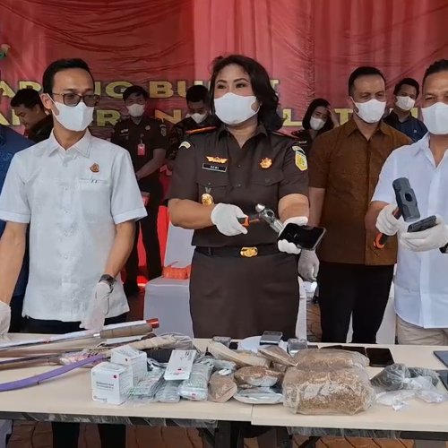 Ganja dan Sabu Mendominasi, Kejari Tangsel Musnahkan Barbuk 125 Perkara