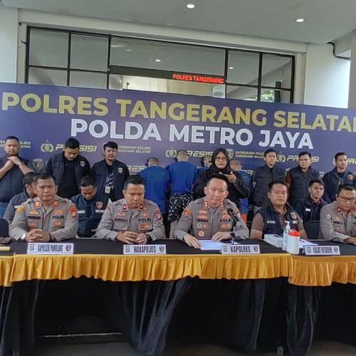 Polres Tangsel Tangkap Pelaku Penyiraman Air Keras ke Anggota Polsek Ciputat Timur